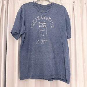 Graphic tee XL blue canning preservation homestead